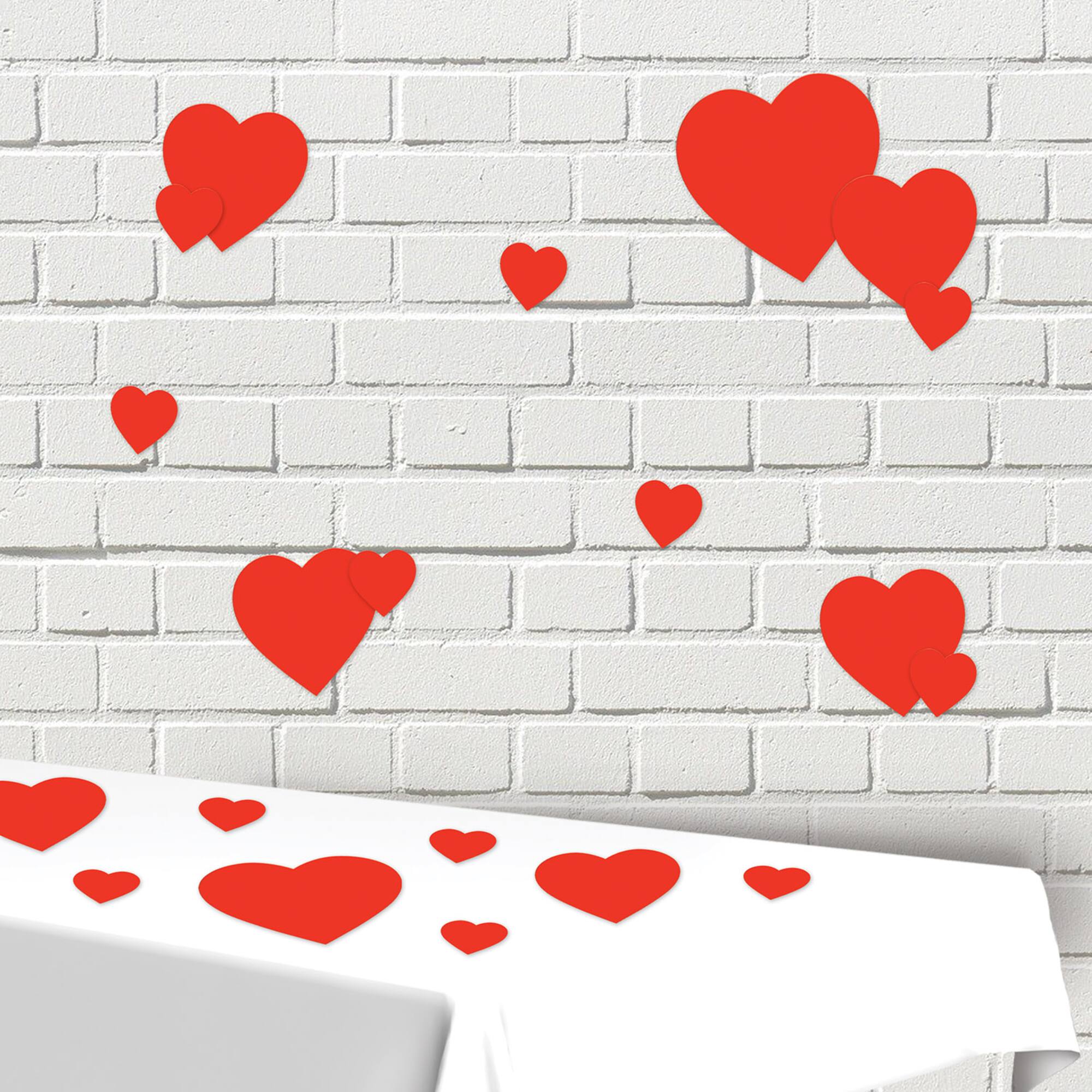 Beistle Red Printed Heart Cutouts Set